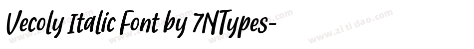 Vecoly Italic Font by 7NTypes字体转换